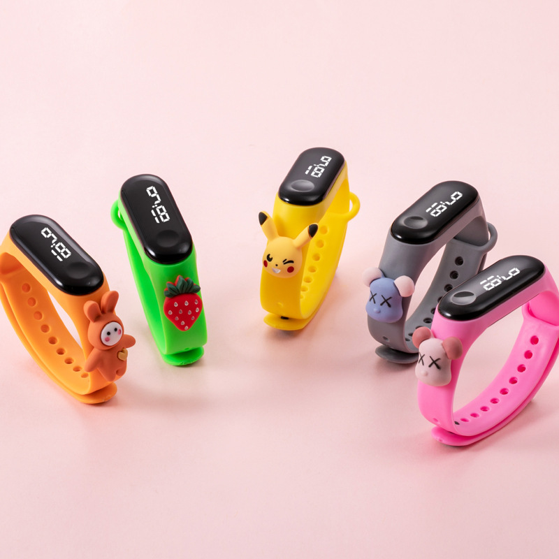 50 M Swimming Waterproof Cartoon Children&#039;s Electronic Watch Primary and Secondary School Students Led Men&#039;s and Women&#039;s Korean-Style Minimalism Bracelet