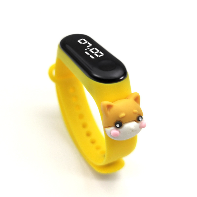 50 M Swimming Waterproof Cartoon Children's Electronic Watch Primary and Secondary School Students Led Men's and Women's Korean-Style Minimalism Bracelet