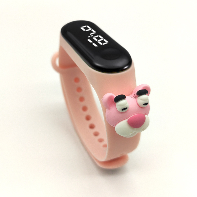 50 M Swimming Waterproof Cartoon Children's Electronic Watch Primary and Secondary School Students Led Men's and Women's Korean-Style Minimalism Bracelet