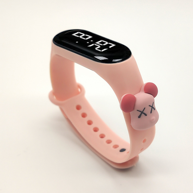 50 M Swimming Waterproof Cartoon Children's Electronic Watch Primary and Secondary School Students Led Men's and Women's Korean-Style Minimalism Bracelet