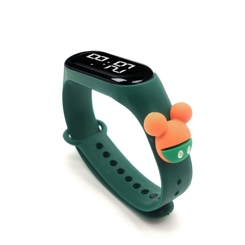 50 M Swimming Waterproof Cartoon Children's Electronic Watch Primary and Secondary School Students Led Men's and Women's Korean-Style Minimalism Bracelet