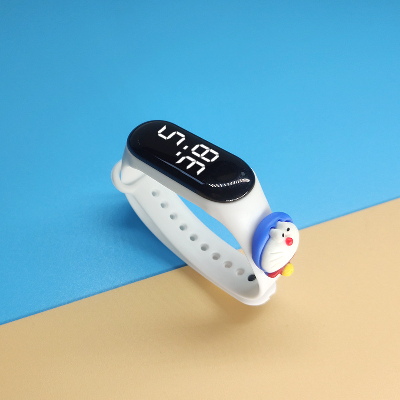 50 M Swimming Waterproof Cartoon Children's Electronic Watch Primary and Secondary School Students Led Men's and Women's Korean-Style Minimalism Bracelet