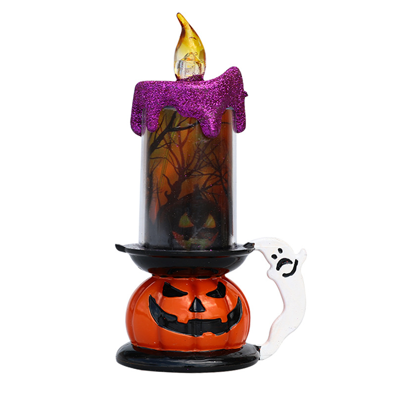 Cross-border new wholesale Halloween candles decorated LED electronic candles skeleton pumpkins creative bar decorations