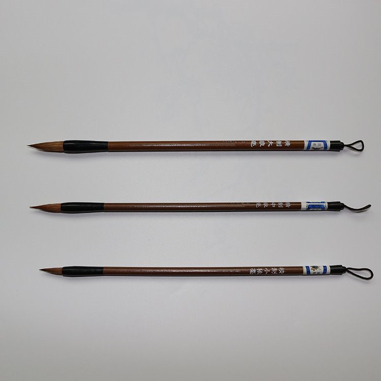 Factory Wholesale Bamboo Pole Large, Medium and Small Regular Script Writing Brush Made of Weasel&#039;s Hair Baiyun Writing Brush for Student Beginner Calligraphy and Painting Training