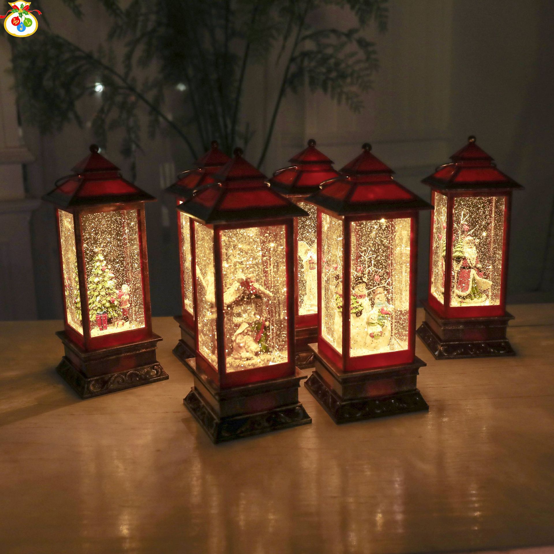 WDL-1871 Red Square Barn Lantern Novelty Creative Electronic Products TikTok Storm Lantern Led Night Light Ambience Light