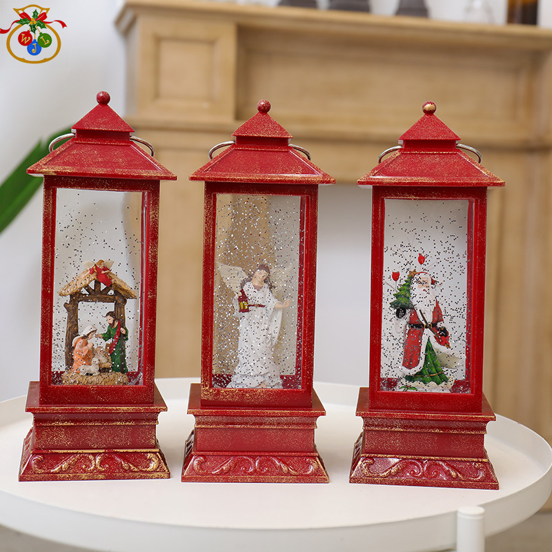 WDL-1871 Red Square Barn Lantern Novelty Creative Electronic Products TikTok Storm Lantern Led Night Light Ambience Light