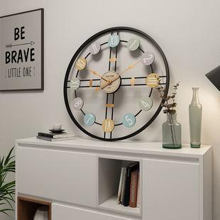 EuropeanStyle Pocket Watch Retro Roman Clock Simple Living Room Noiseless Clock Creative Decorative Iron Wall Clock