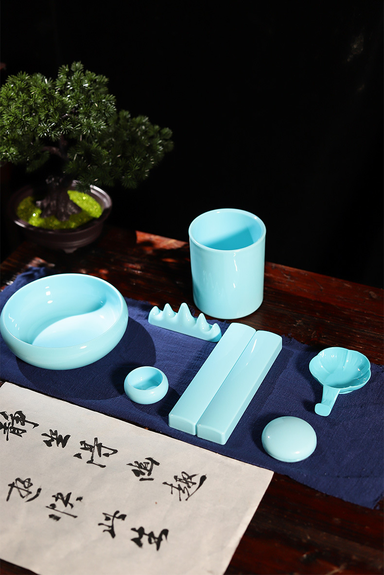 Calligraphy Materials Accessories Imitation Jade Writing-Brush Washer Pen Holder Paperweight Pen Holder Melamine Plastic Washing Paper Weight Pen Holder Calligraphy Materials Accessories Imitation Jade Writing-Brush Washer Pen Holder Paperweight Pen Holder Melamine Plastic Washing Paper Weight Pen Holder