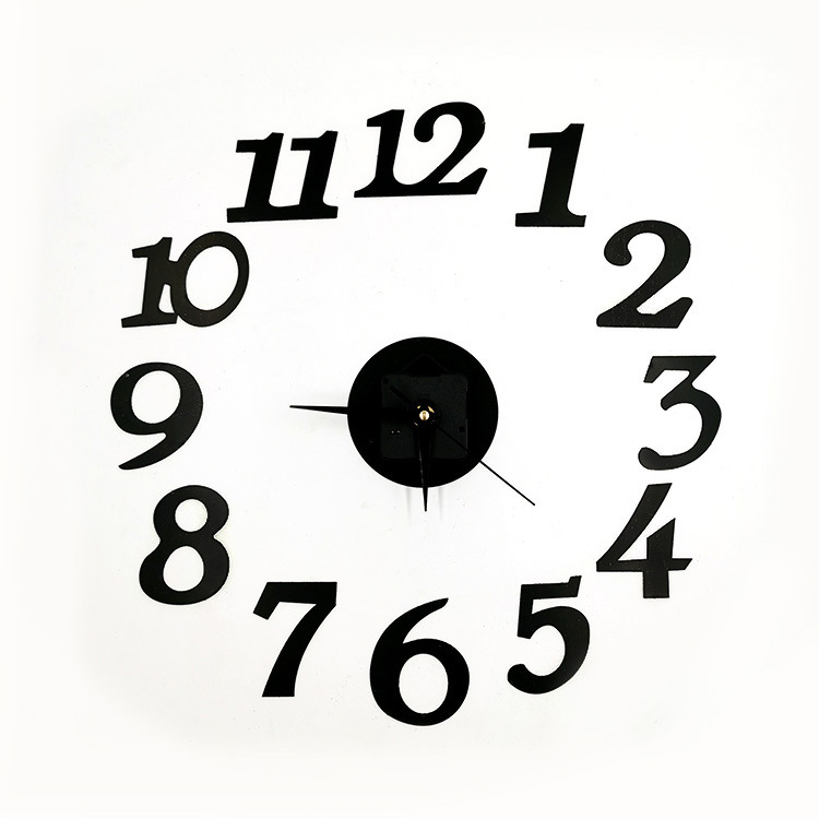 Creative Art Clock Digital Wall Clock Noiseless Clock Fashion Simple DIY Design Fun Clock Wholesale