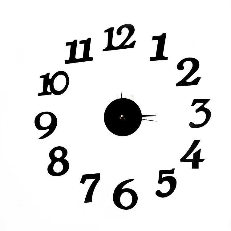 Creative Art Clock Digital Wall Clock Noiseless Clock Fashion Simple DIY Design Fun Clock Wholesale