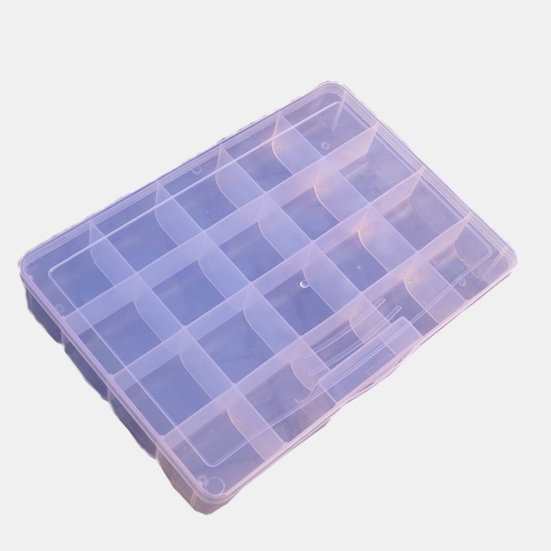 20 Grid Fixed Transparent Pp Plastic Storage Box Jewelry Beaded Small Object Electronic Spare Parts Box