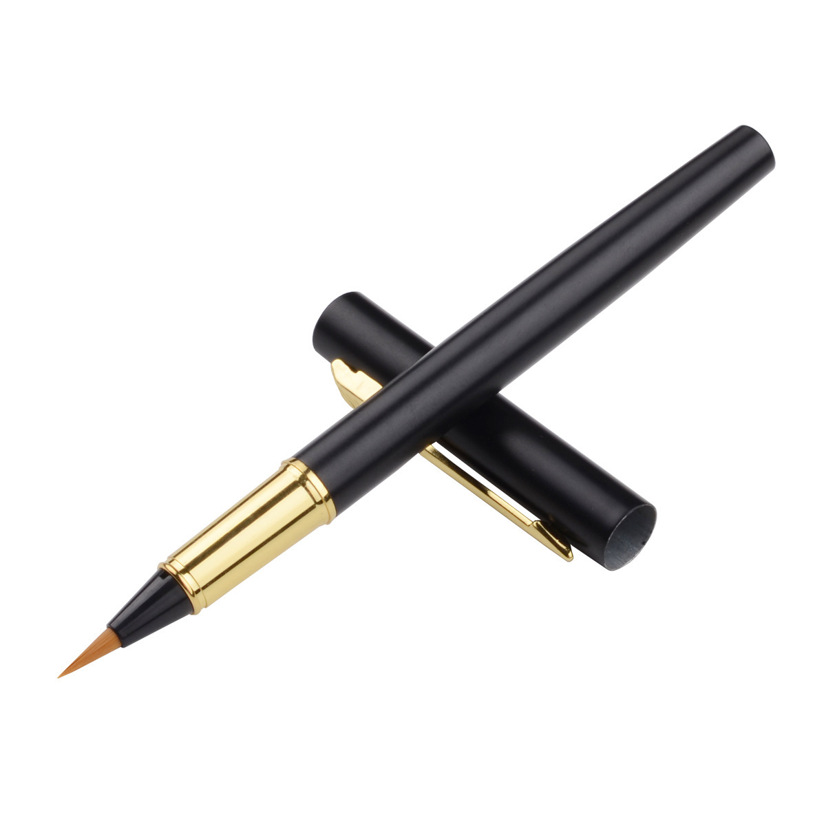 New Pen-Type Writing Brush Made of Weasel&#039;s Hair Portable Ink-Adding Calligraphy Pen Small Regular Script Tap Water Soft Head Pen with Ogo