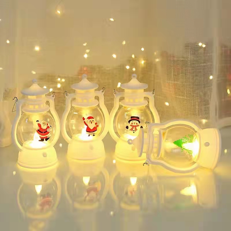 Christmas Portable Elderly Snow Tree Lamp Electronic Lantern Storm Lantern Kerosene Lamp Christmas Decoration Ornaments Christmas Portable Elderly Snow Tree Lamp Electronic Lantern Storm Lantern Kerosene Lamp Christmas Decoration Ornaments