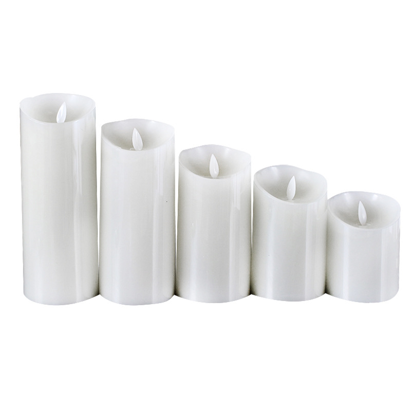 Swing Electronic Candle Wedding Road Lead Wedding Home Decoration Cylindrical Bevel Paraffin LED Candle