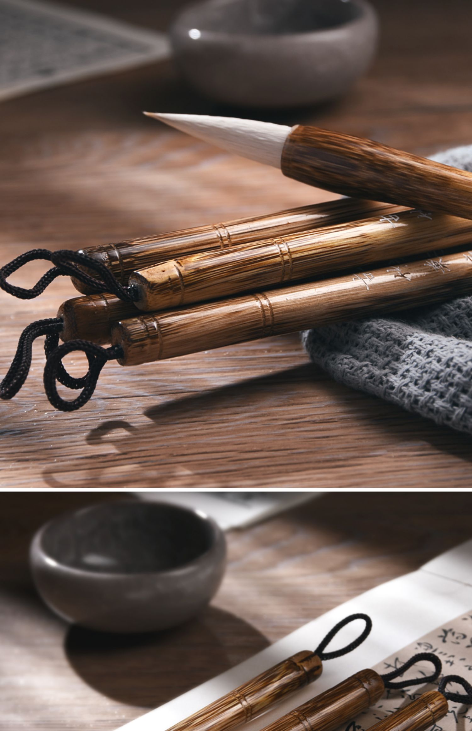 [Non-Heritage] Writing Brush Made of Weasel's Hair Mixed Hair Writing Brush Professional Single Medium Primary School Student Large Adult Pure Semi-Cursive Script Clerical Script Medium