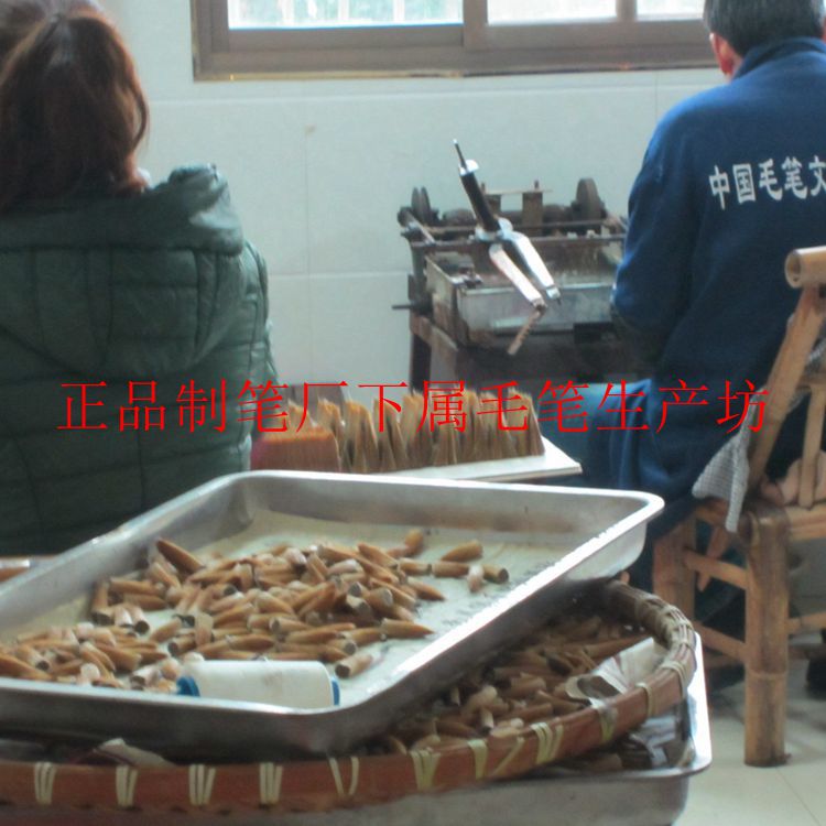 Factory Wholesale Doubled Both Writing Brush Weasel's Hair Jiajian Large, Medium and Small White Clouds Writing Calligraphy and Painting Art Watercolor Brush
