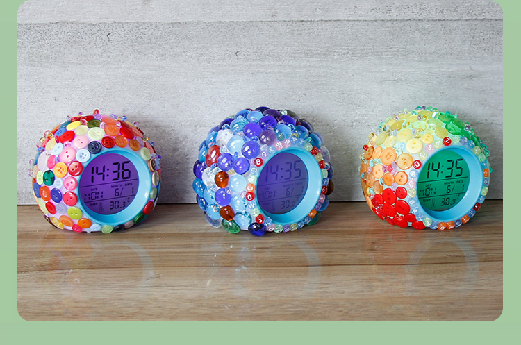 Creative Mosaic Handmade Material Package DIY Alarm Clock Multi-Functional Children's Activities Educational Hands-on Toys for Students Creative Mosaic Handmade Material Package DIY Alarm Clock Multi-Functional Children's Activities Educational Hands-on Toys for Students