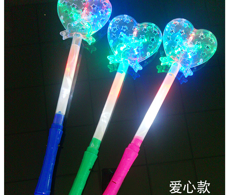 New LED Electronic Cutie Moon Rod Luminous Toys Stall Hot Sale Five-Pointed Star Glow Stick Night Market Hot Sale Toys