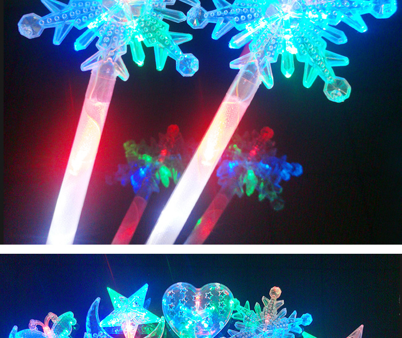 New LED Electronic Cutie Moon Rod Luminous Toys Stall Hot Sale Five-Pointed Star Glow Stick Night Market Hot Sale Toys