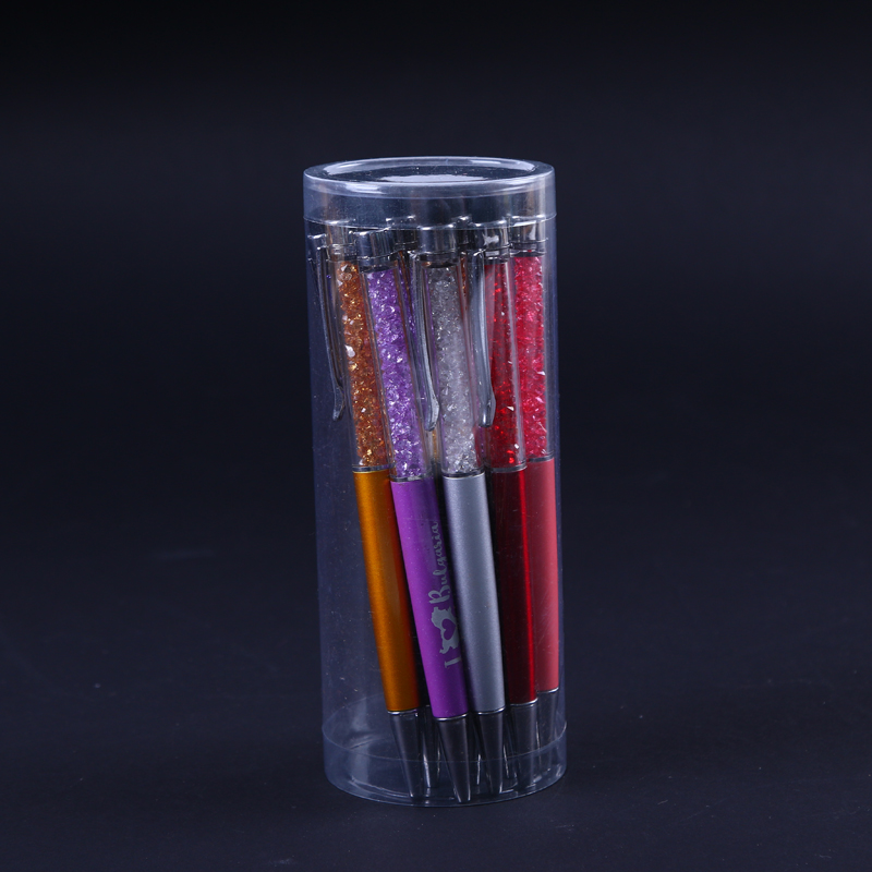 Transparent cylinder pencil holder pencil writing brush storage container wenwu plastic packaging product
