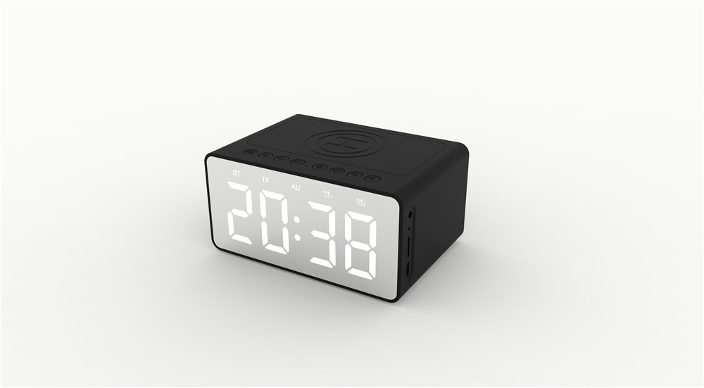 New Wireless Charger Bluetooth Speaker Clock Led Alarm Clock Audio Foreign Trade Popular Style New Wireless Charger Bluetooth Speaker
