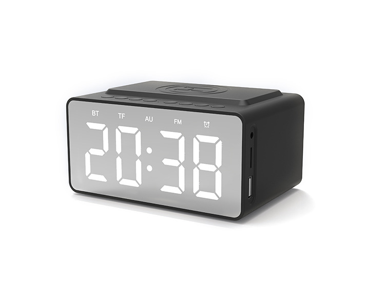 New Wireless Charger Bluetooth Speaker Clock Led Alarm Clock Audio Foreign Trade Popular Style New Wireless Charger Bluetooth Speaker