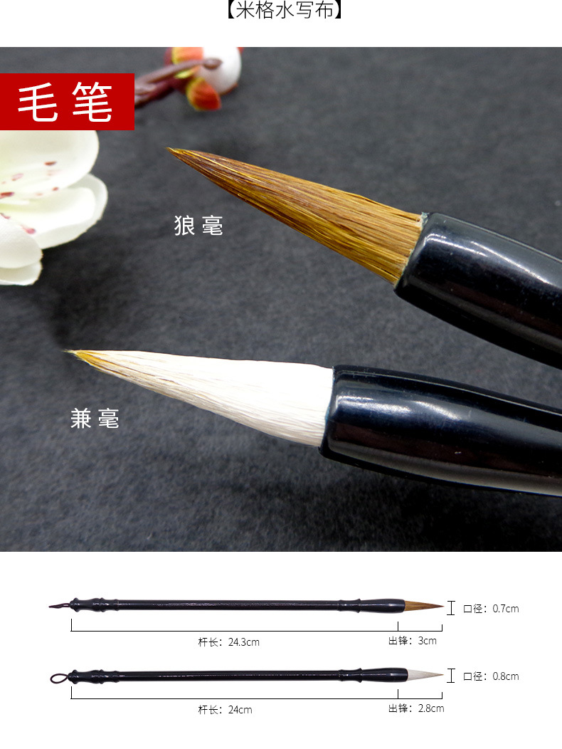 Writing Brush Copybook Water Writing Cloth Set Beginner Clear Water Calligraphy Practice Copy Quick-Drying Cloth Entry Student