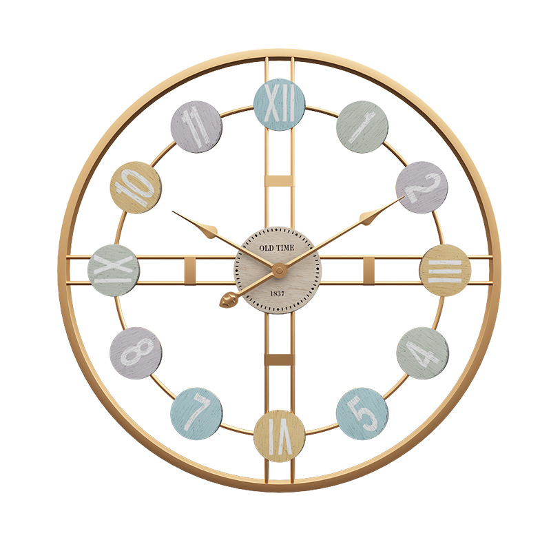 Mute Simple Clock Modern Minimalist Craft Iron Clock Living Room Decorative Creative Wall Clock
