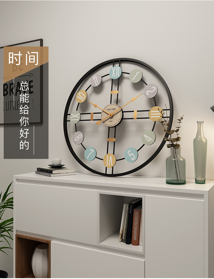 Mute Simple Clock Modern Minimalist Craft Iron Clock Living Room Decorative Creative Wall Clock Mute Simple Clock Modern Minimalist Craft Iron Clock Living Room Decorative Creative Wall Clock