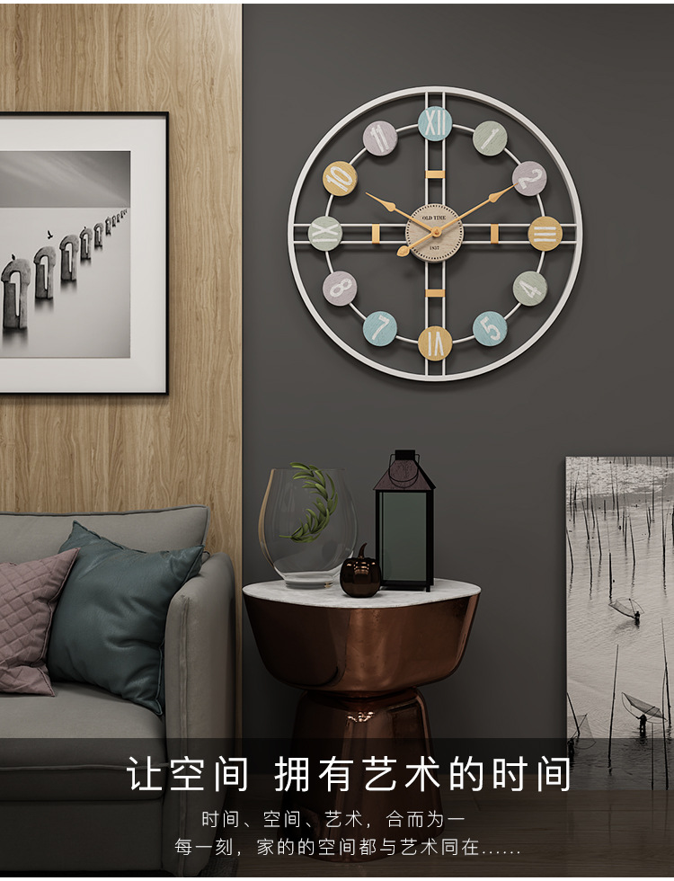 Mute Simple Clock Modern Minimalist Craft Iron Clock Living Room Decorative Creative Wall Clock Mute Simple Clock Modern Minimalist Craft Iron Clock Living Room Decorative Creative Wall Clock