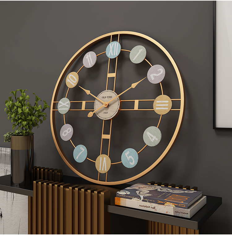 Mute Simple Clock Modern Minimalist Craft Iron Clock Living Room Decorative Creative Wall Clock Mute Simple Clock Modern Minimalist Craft Iron Clock Living Room Decorative Creative Wall Clock