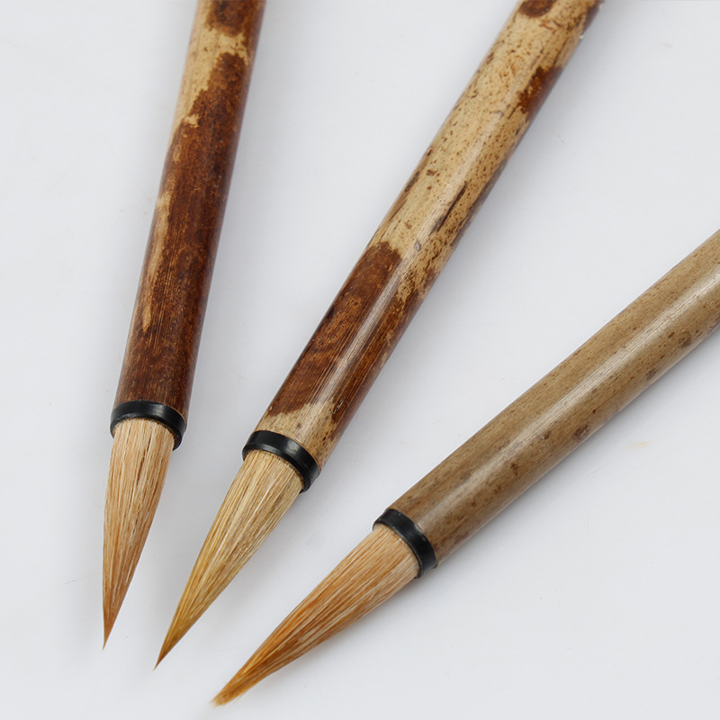 Orchid Bamboo Writing Brush Manufacturer Orchid Bamboo Large, Medium and Small Regular Script French Brush Writing Brush Made of Weasel&#039;s Hair