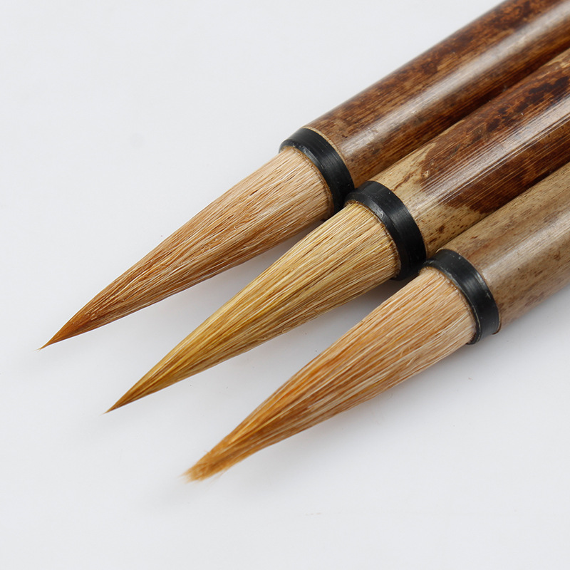 Orchid Bamboo Writing Brush Manufacturer Orchid Bamboo Large, Medium and Small Regular Script French Brush Writing Brush Made of Weasel&#039;s Hair