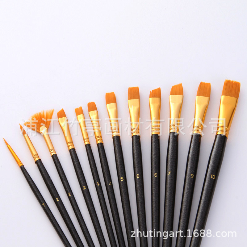 Amazon Hot Sale 12 Pieces Blue Rod Nylon Writing Brush Set Watercolor Brush Wood Dry Brush Art Painting Supplies Amazon Hot Sale 12 Pieces Blue Rod Nylon Writing Brush Set Watercolor Brush Wood Dry Brush Art Painting Supplies
