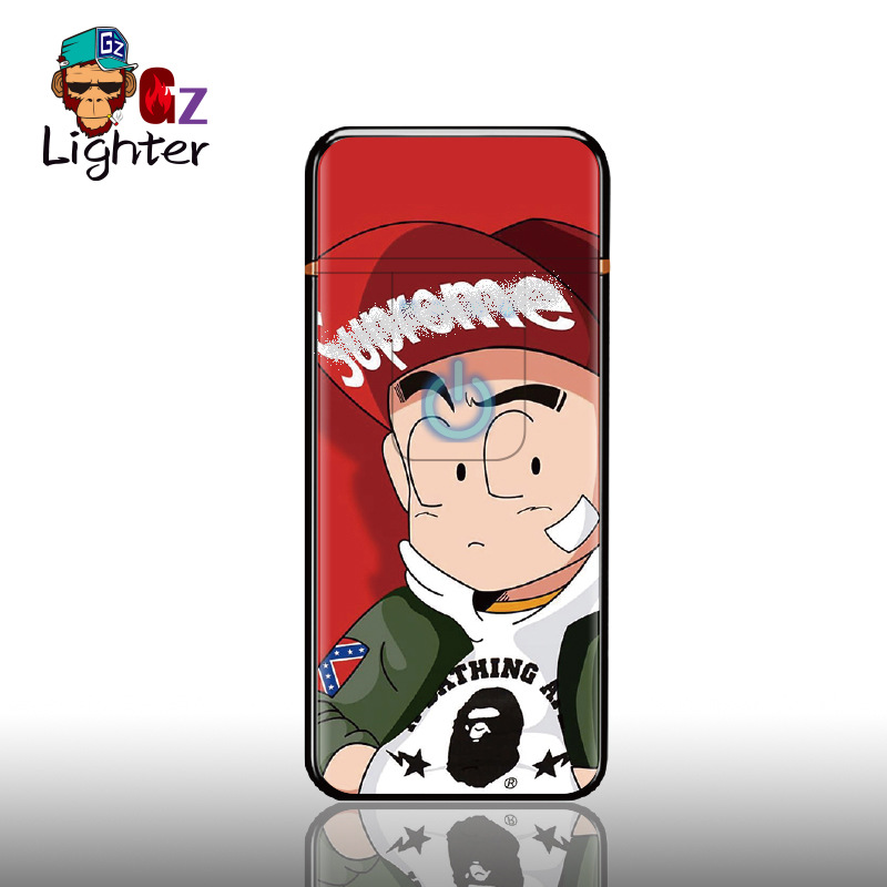 Fingerprint Touch Sensing Zinc Alloy Lighter Electronic Charging Cigarette Lighter Personalized Custom Pattern Logo