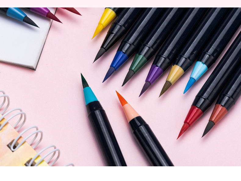 Cross-Border 20-Color Soft Head Watercolor Writing Brush Watercolor Brush Painting Hook Line Pen Mark Painting Supplies Amazon
