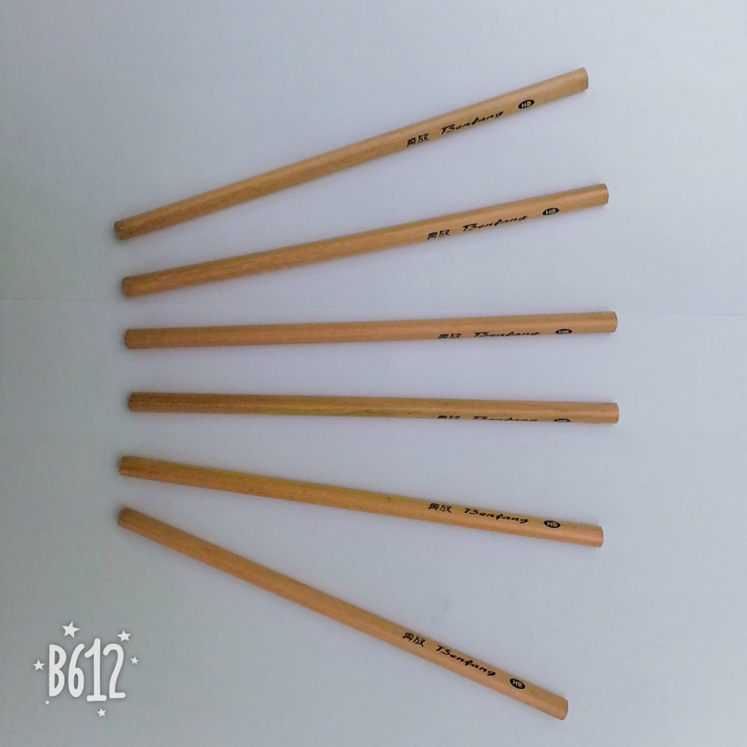 HB pencil log lead writing brush drawing triangle wood