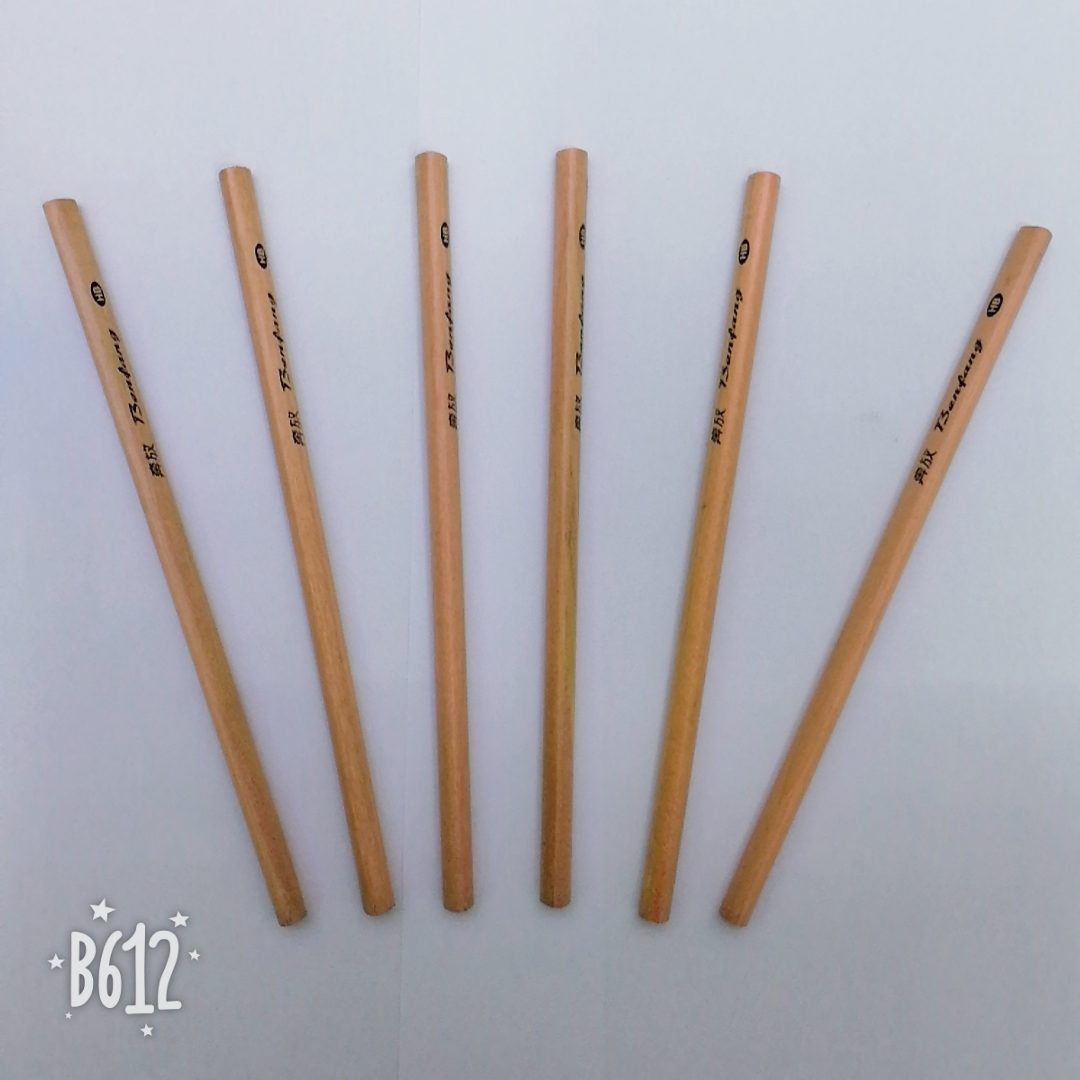 HB pencil log lead writing brush drawing triangle wood