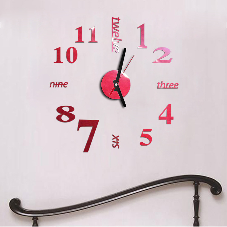 CrossBorder Creative Acrylic Wall Clock DIY Personality 3D Wall Stickers Wall Clock Home Acrylic Clock Decoration CrossBorder Creative Acrylic Wall Clock DIY Personality 3D Wall Stickers Wall Clock Home Acrylic Clock Decoration