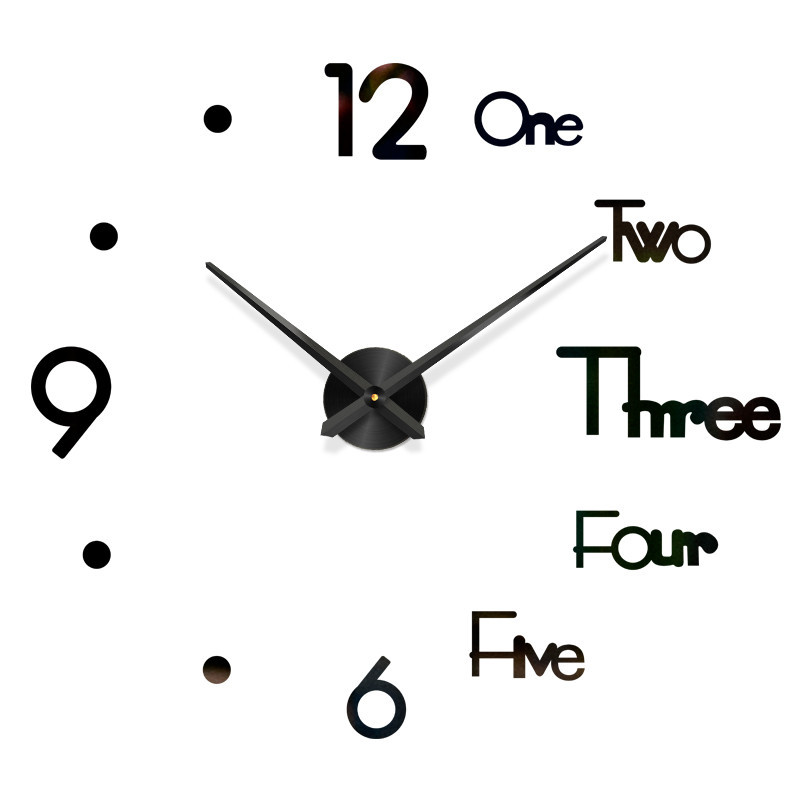 Cross-Border Hot Selling Creative Yakeli 3D Hanging Clock DIY Clock Mute Clock Sticken on the Wall Amazon Hot