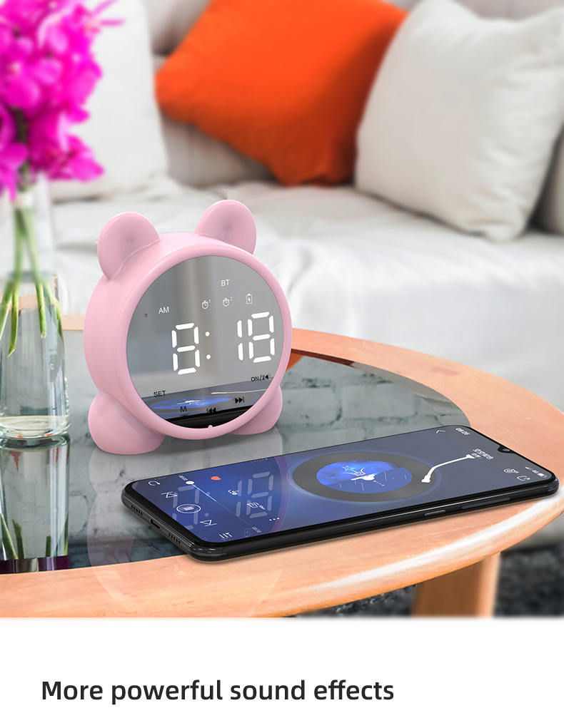 New Bluetooth Speaker Clock Speaker Mirror Speaker Mini Card Cute Gift Alarm Clock Cute Pet New Bluetooth Speaker Clock Speaker Mirror Speaker Mini Card Cute Gift Alarm Clock Cute Pet