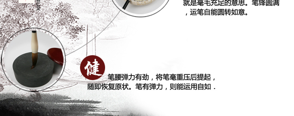 Yuanbentang Four Treasures of Study Set Student Writing Brush Calligraphy and Painting Practice Products Beginner's Entry Writing Brushes, Ink Sticks, Paper and Inkstones