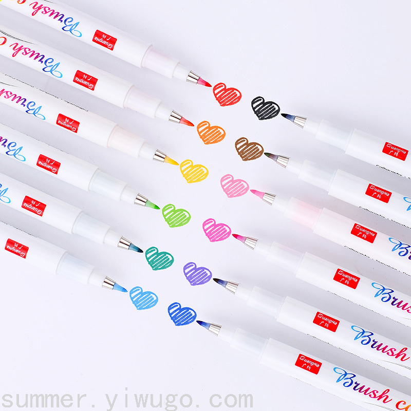 Guangna Calligraphy Pen Students Practice Calligraphy Pen Type Writing Brush Can Add Ink Small Regular Script Soft Nib