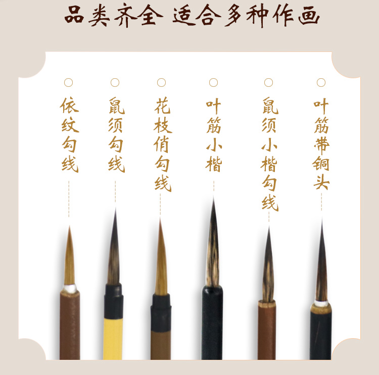 Weizhuang Leaf Blade Pen White Pigment Liner Gui Pen Painting Traditional Chinese Painting Mouse Beard Young Heroes Fabric Textures Brush Pen Weasel's Hair Delineating Brush Writing Brush Weizhuang Leaf Blade Pen White Pigment Liner Gui Pen Painting Traditional Chinese Painting Mouse Beard Young Heroes Fabric Textures Brush Pen Weasel's Hair Delineating Brush Writing Brush