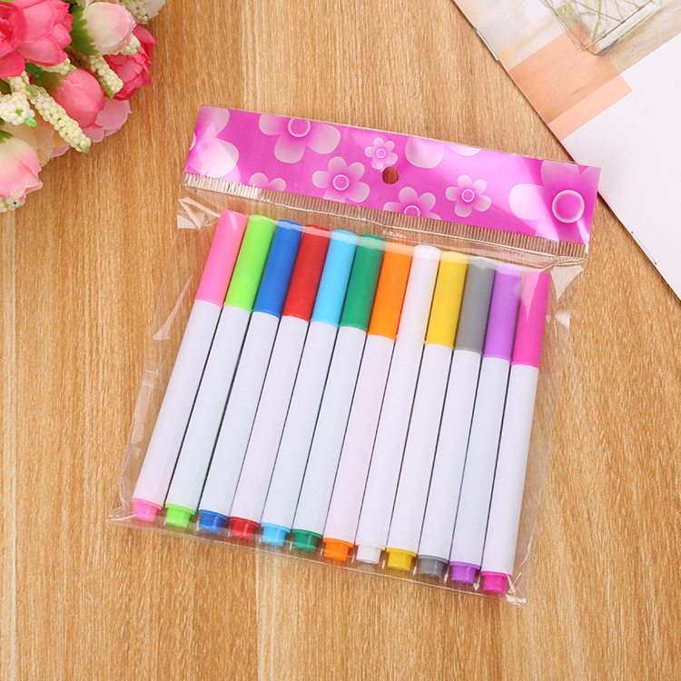 Environmental Protection Color Liquid Chalk Dust-Free Erasable Led Fluorescent Light Board Pen Children Graffiti Painting Blackboard Pen Wholesale