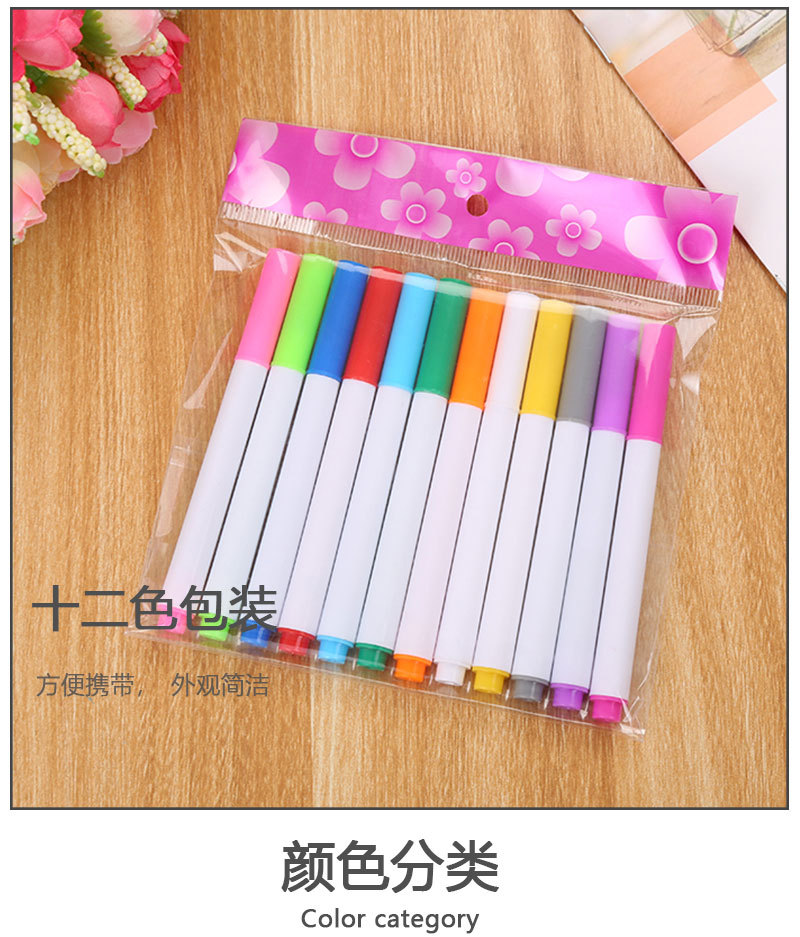 Environmental Protection Color Liquid Chalk Dust-Free Erasable Led Fluorescent Light Board Pen Children Graffiti Painting Blackboard Pen Wholesale