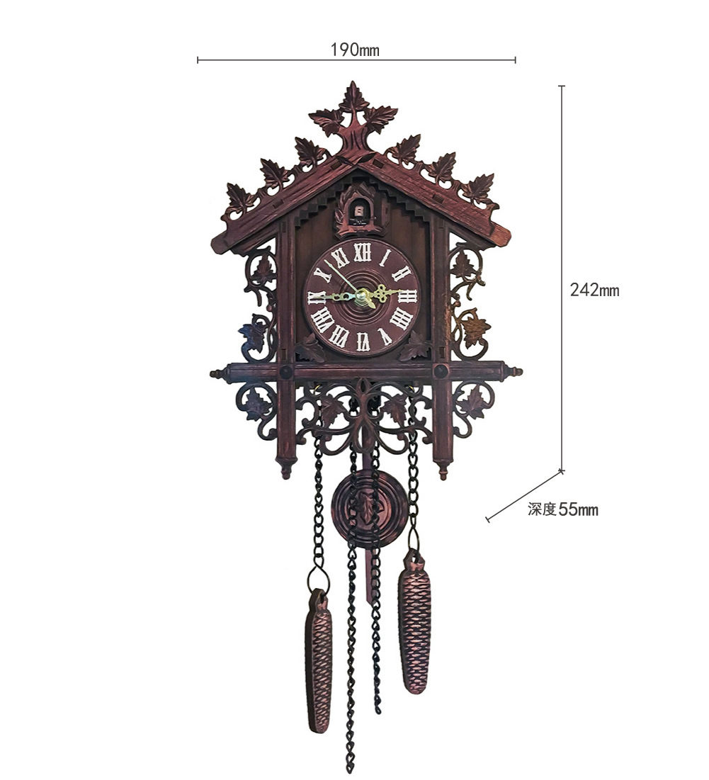 Cuckoo Wall Clock Clock Cross-Border Hot Selling Gullet Clock Home Decoration Cuckoo Wall Clock Clock Cross-Border Hot Selling Gullet Clock Home Decoration
