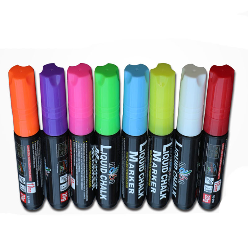 LED Electronic Board Luminous Pen Blackboard Special Highlighter Glass Plate Liquid Writing Pen Large Eight-Color Brush