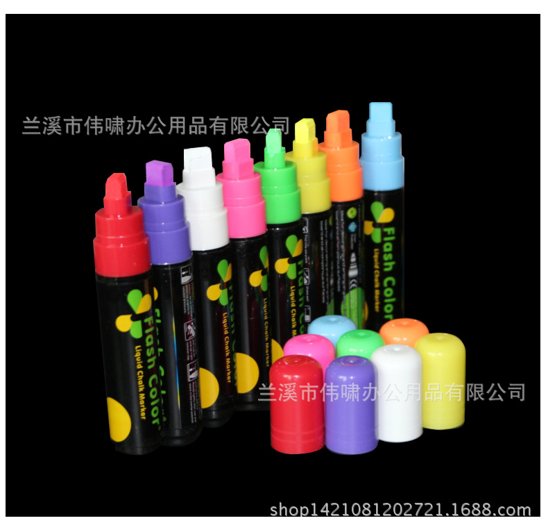 LED Electronic Board Luminous Pen Blackboard Special Highlighter Glass Plate Liquid Writing Pen Large Eight-Color Brush