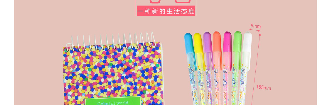 Super art gp-801 white pearlescent chalk neutral pen color pen stationery students' supplies greeting card pens